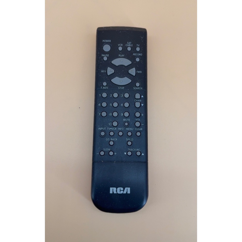 RCA Universal Remote Control TV VCR SAT Cable Black Good Multi Device 7 Inch